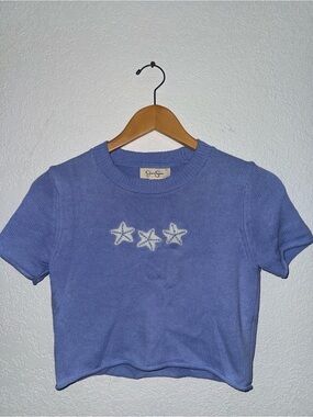 Jessica Simpson embroidered starfish crop top s